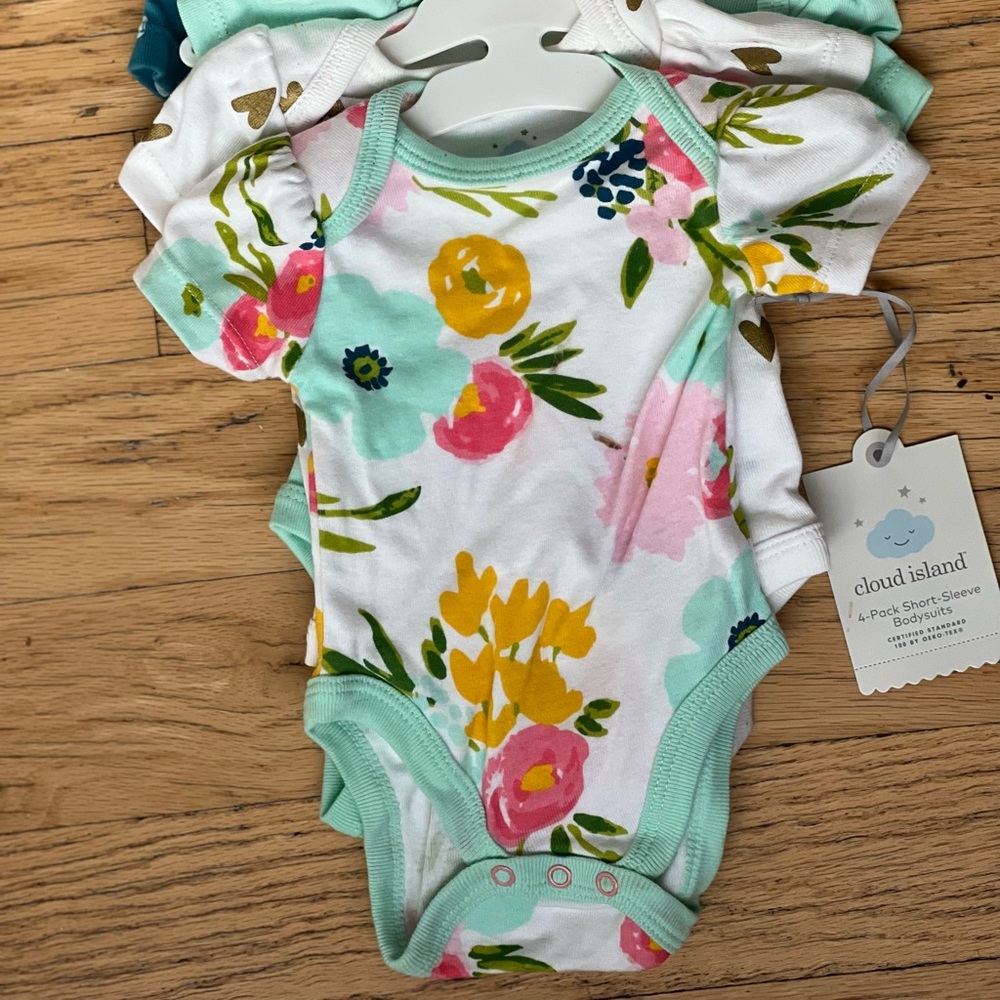 Cloud Island from Target 4 Pack of Onsies and 3 pack of matching Pants